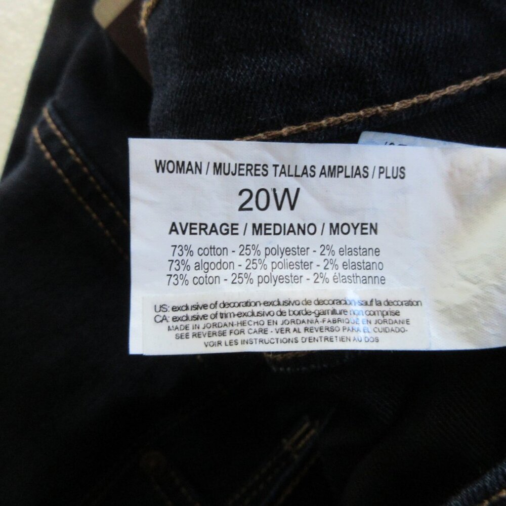 Gloria Vanderbilt Amanda- Tapered Leg Classic Rise Dark Denim Jeans Size 20W NWT - Picture 5 of 6